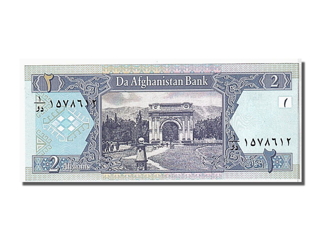 Afghanistan, 2 Afghanis, 2002, KM #65a, UNC(65-70)