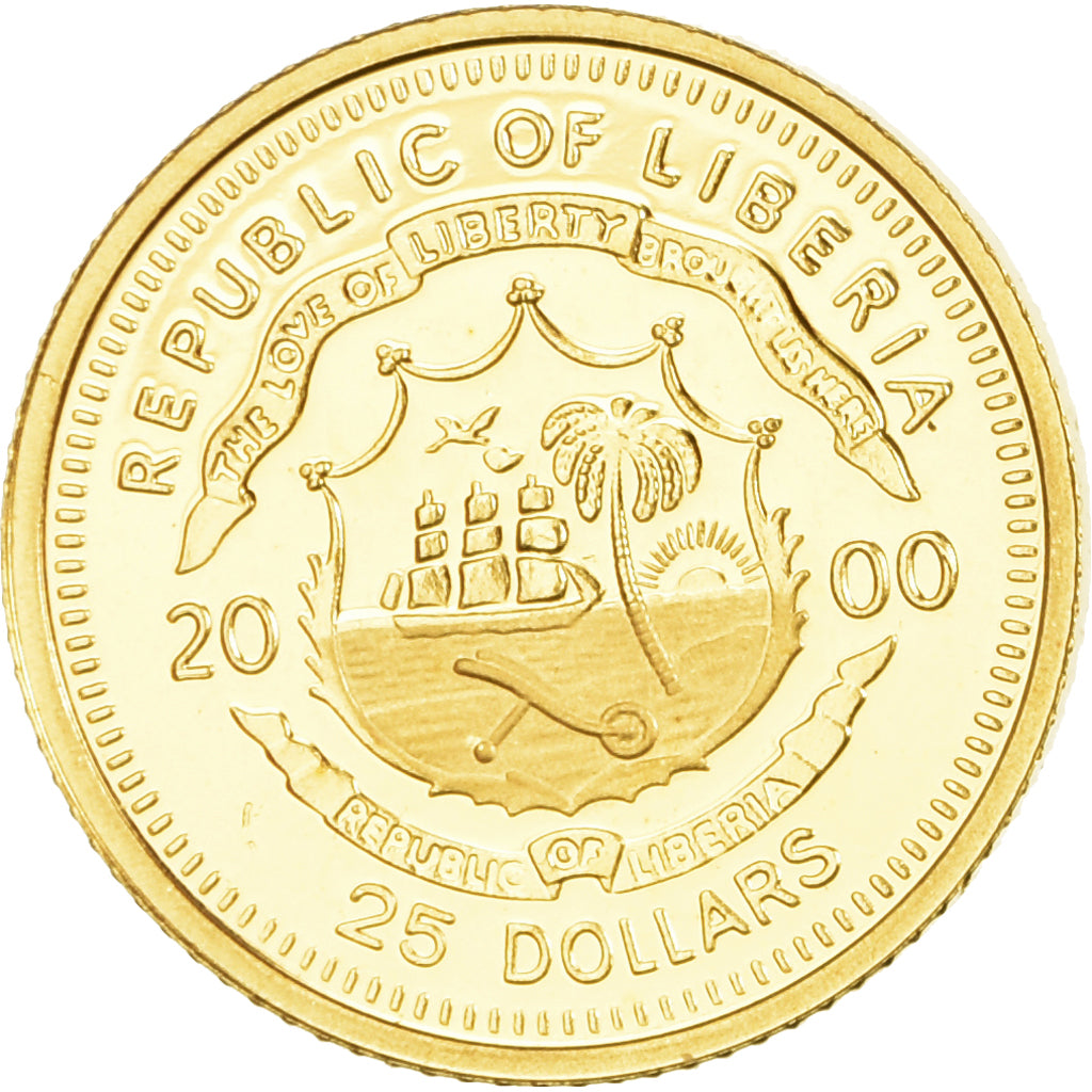 Coin, Liberia, Martin Luther, 25 Dollars, 2000, American Mint, Proof, MS(65-70)