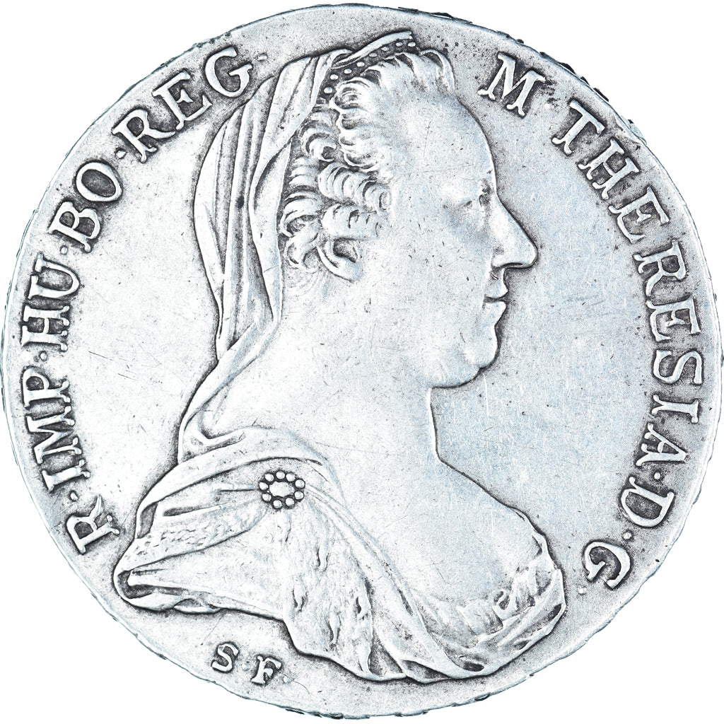 Moneta, Austria, Maria Theresa, Thaler, 1780, Vienna, Restrike, BB+, Argento