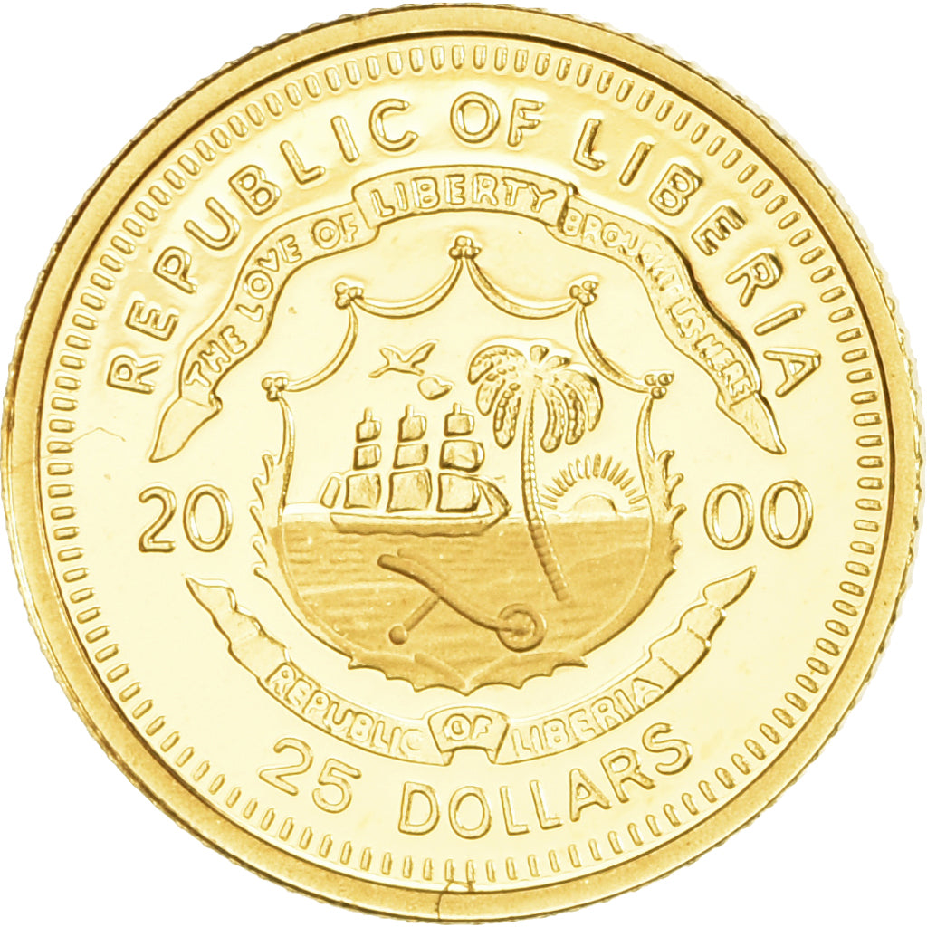 Coin, Liberia, George Washington, 25 Dollars, 2000, American Mint, Proof