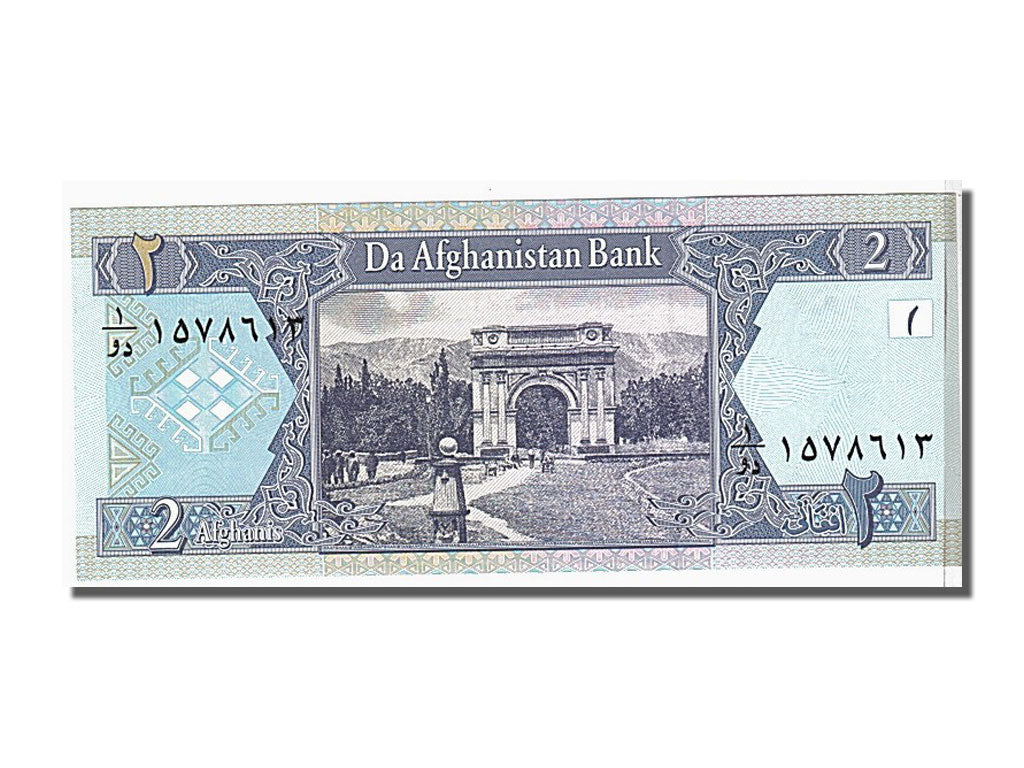 Afghanistan, 2 Afghanis, 2002, KM #65a, UNC(65-70)