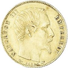 Moneta, Francja, Napoleon III, 5 Francs, 1855, Paris, Mały moduł, AU(50-53)
