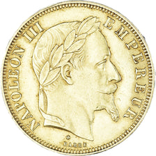 Coin, France, Napoleon III, 50 Francs, 1868, Strasbourg, AU(50-53), Gold
