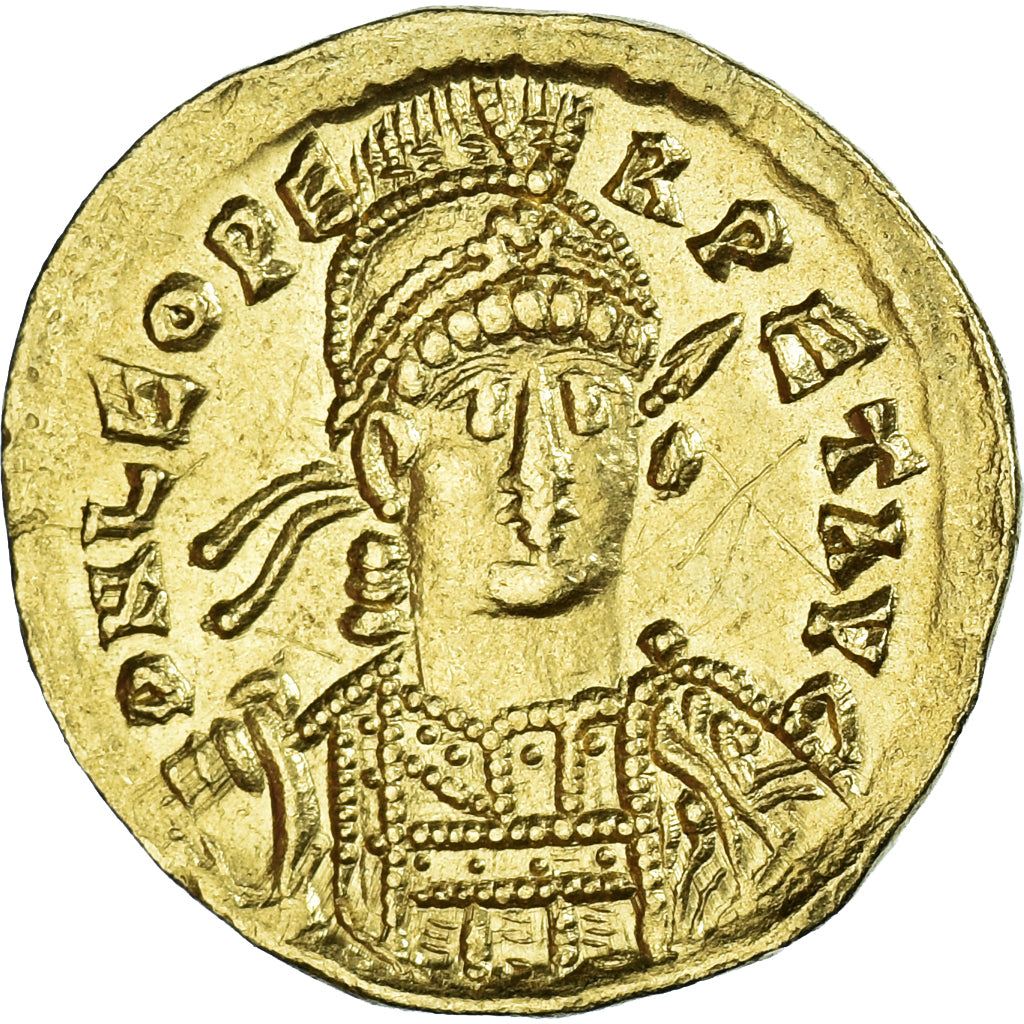 Coin, Leo I, Solidus, 462-466, Constantinople, AU(55-58), Gold, RIC:605