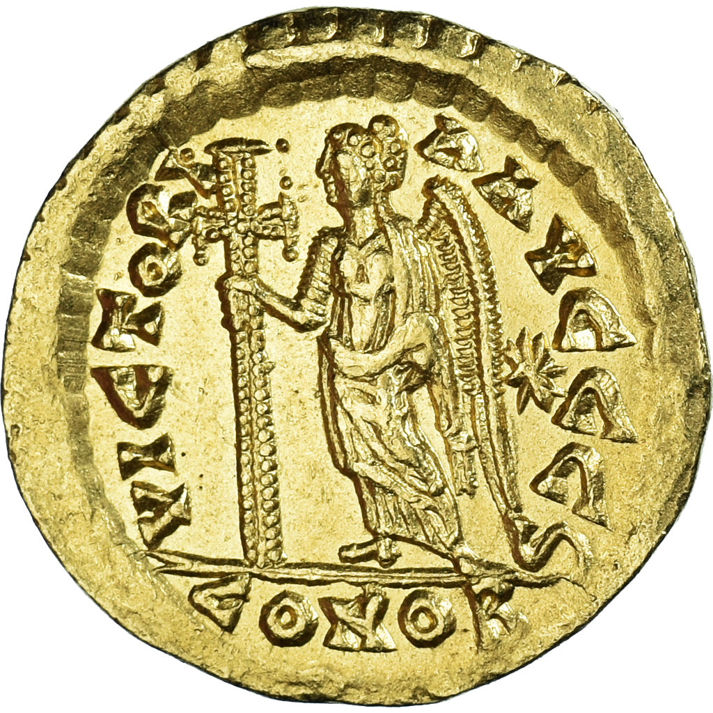 Coin, Leo I, Solidus, 462-466, Constantinople, AU(55-58), Gold, RIC:605