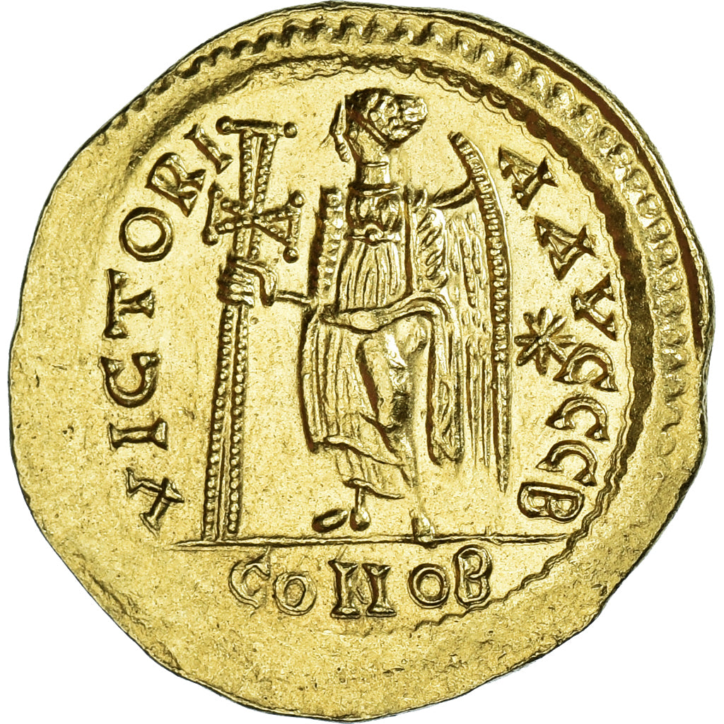 Coin, Zeno, Solidus, 476-491, Constantinople, MS(63), Gold, RIC:910