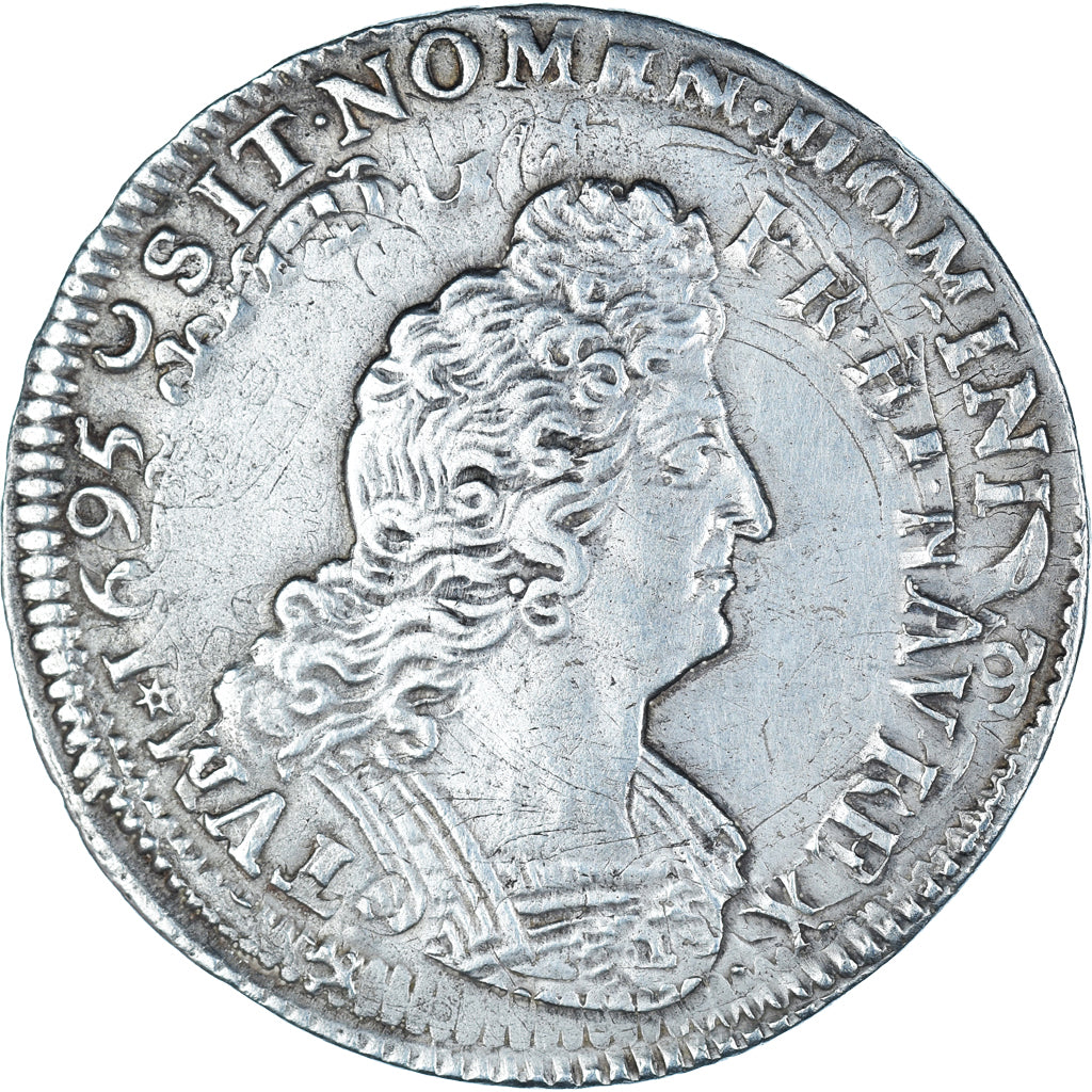 Monnaie, France, Louis XIV, 1/2 Ecu aux insignes, 1702, Rennes, TTB+, Argent