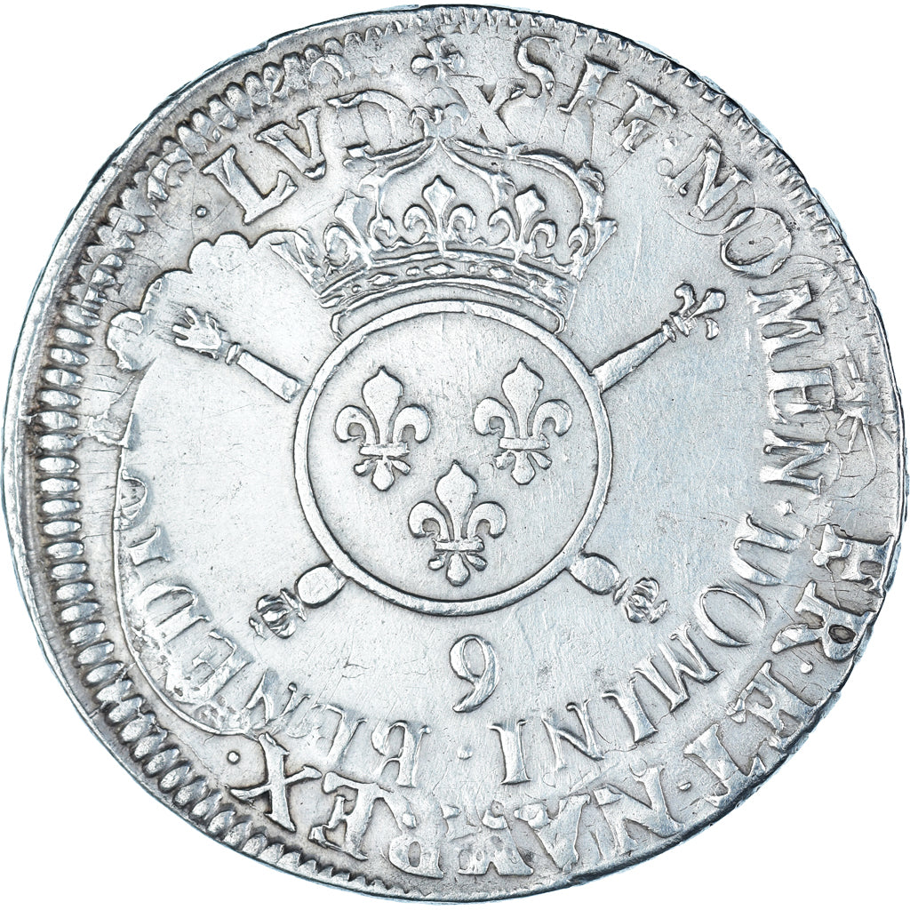 Monnaie, France, Louis XIV, 1/2 Ecu aux insignes, 1702, Rennes, TTB+, Argent