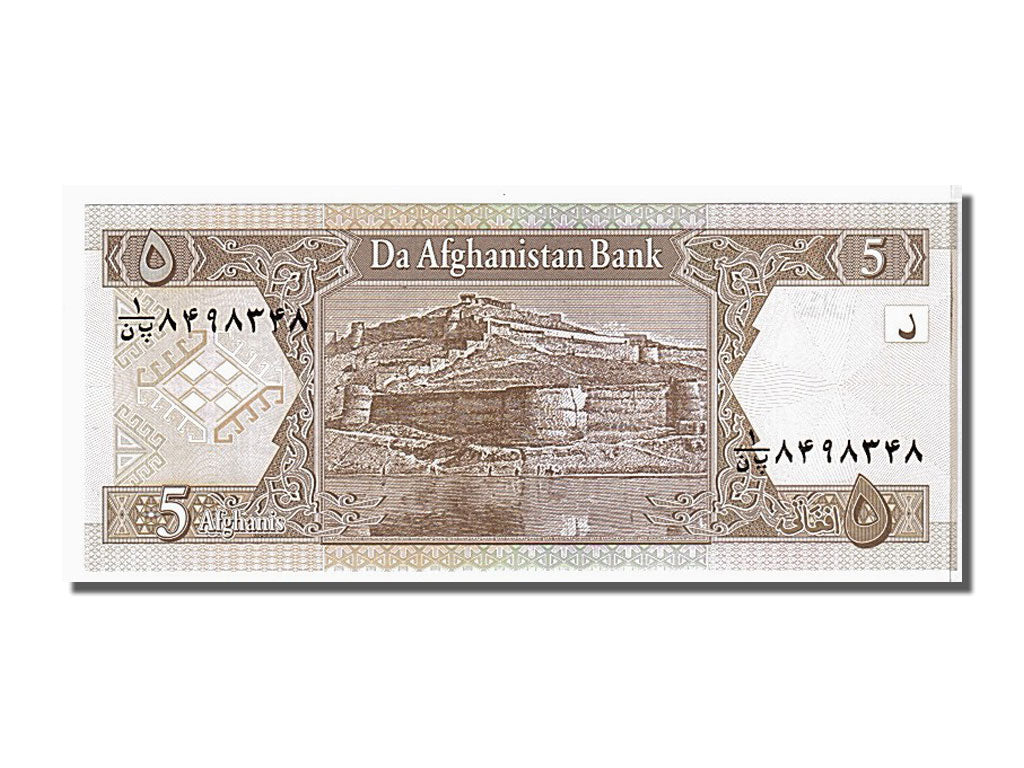 Banconote, Afghanistan, 5 Afghanis, 2002, KM:66a, FDS
