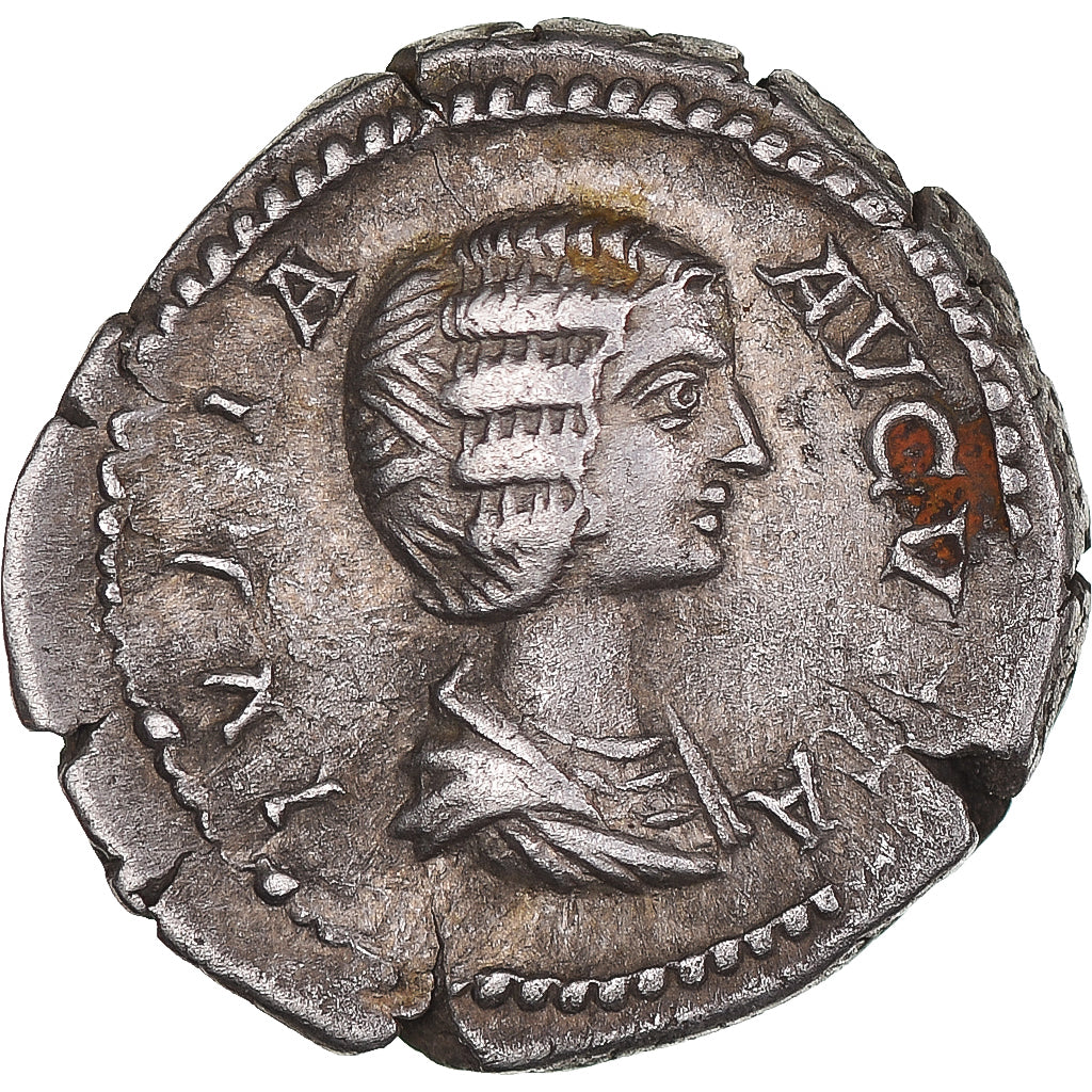 Moeda, Julia Domna, Denarius, 196-211, Rome, AU(50-53), Prata, RIC:572