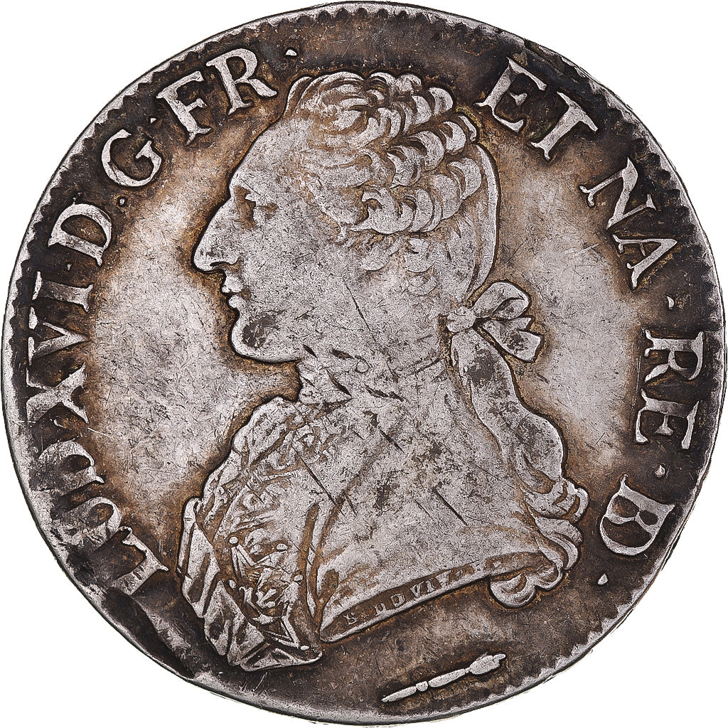 Moneta, Francia, Louis XVI, Écu de Béarn aux branches d'olivier, 1786, Pau