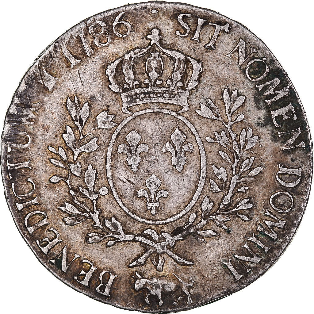 Moneta, Francia, Louis XVI, Écu de Béarn aux branches d'olivier, 1786, Pau
