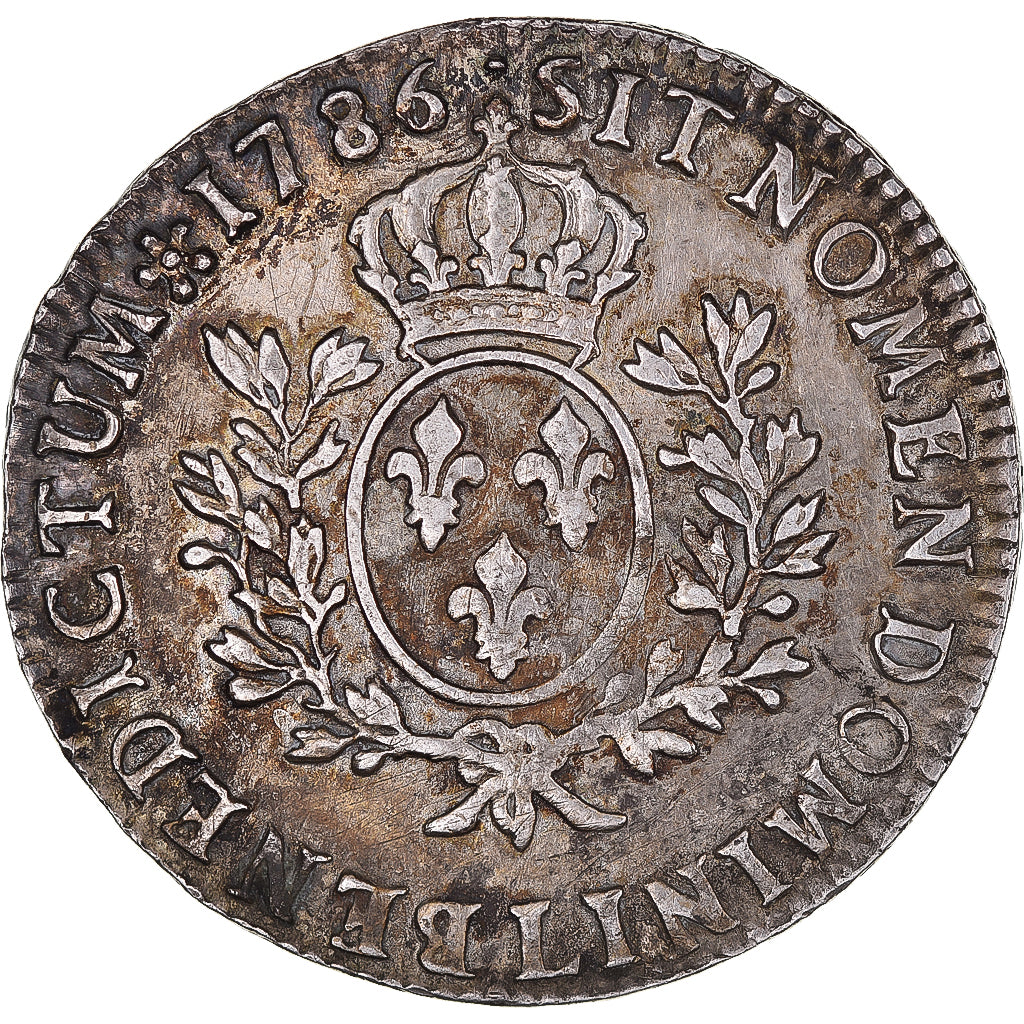 Moeda, França, Louis XVI, Ecu aux branches d'olivier, 1786, Bayonne, EF(40-45)