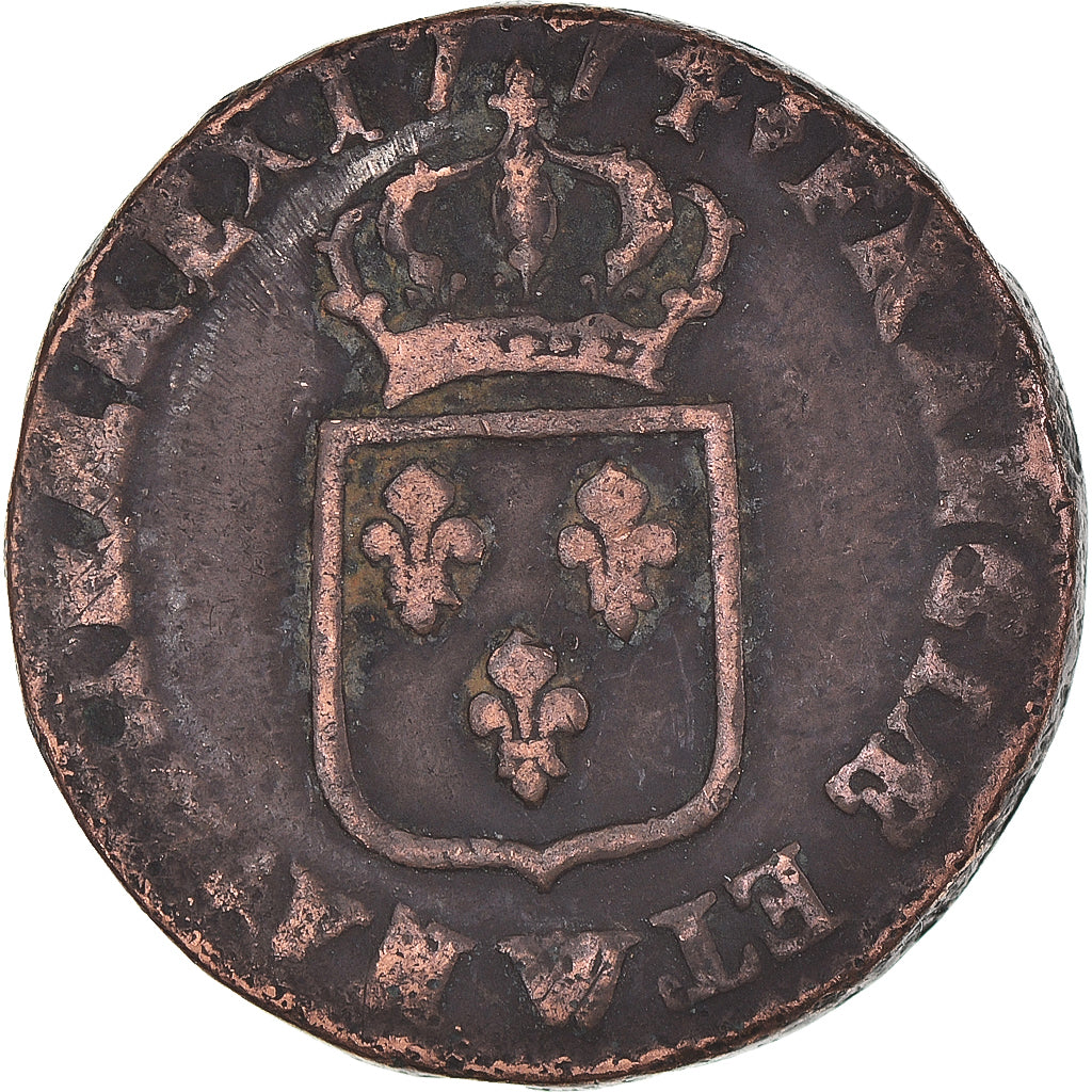 Munten, Frankrijk, Louis XV, Sol à la vieille tête, 1774, Lille, FR, Koper