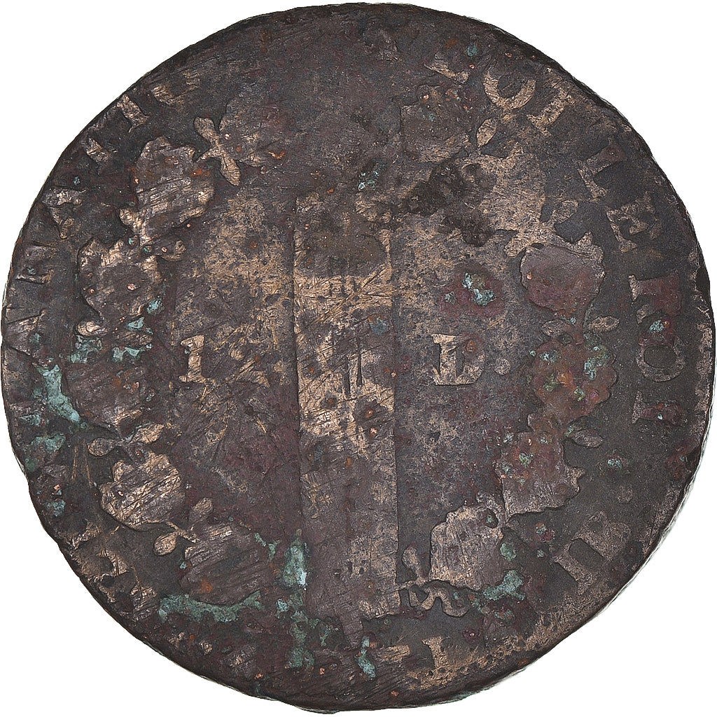 Coin, France, Louis XVI, 12 deniers françois, 1792⸱4, Paris, F(12-15)