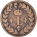 Moeda, França, Louis XVIII, Decime, Strasbourg, VF(20-25), Bronze, Gadoury:196