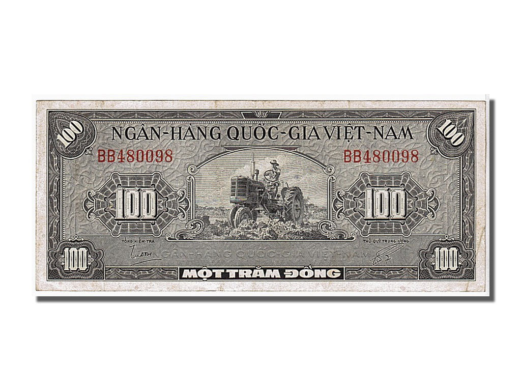 South Viet Nam, 100 D<ox>ng, KM #8a, AU(55-58), BB480098