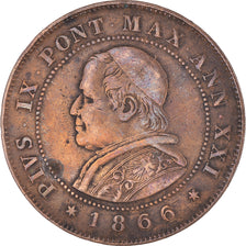 Moneda, Estados italianos, PAPAL STATES, Pius IX, 2 Soldi, 10 Centesimi