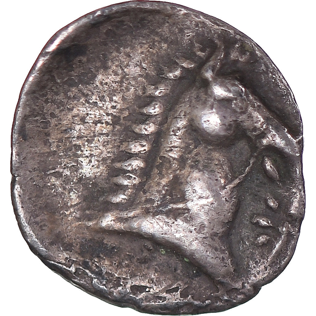 Coin, Calabria, Obol, ca. 325-280 BC, Tarentum, VF(20-25), Silver, HGC:926 var.