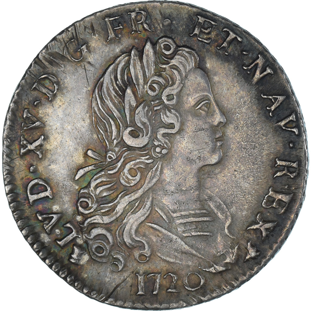 Monnaie, France, Louis XV, Petit Louis d'Argent, 1720, Rennes, SUP, Argent