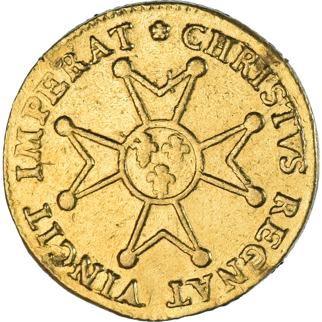 Coin, France, Louis XV, louis à la croix de chevalier, 1719, Paris, VF(20-25)