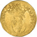 Coin, France, Charles IX, Écu d'or au soleil, 1er type, Rouen, VF(30-35), Gold