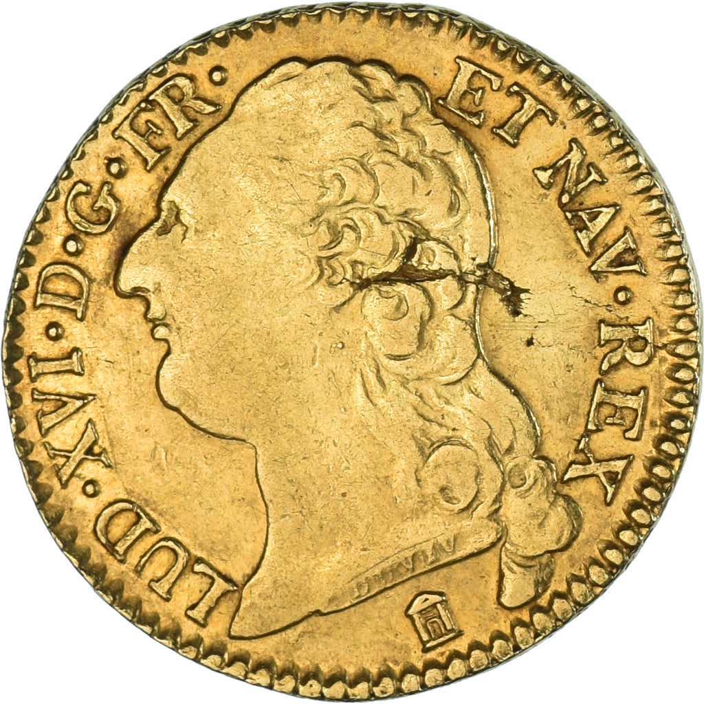 Coin, France, Louis XVI, Louis d'or à la tête nue, 1786, Bordeaux, AU(50-53)