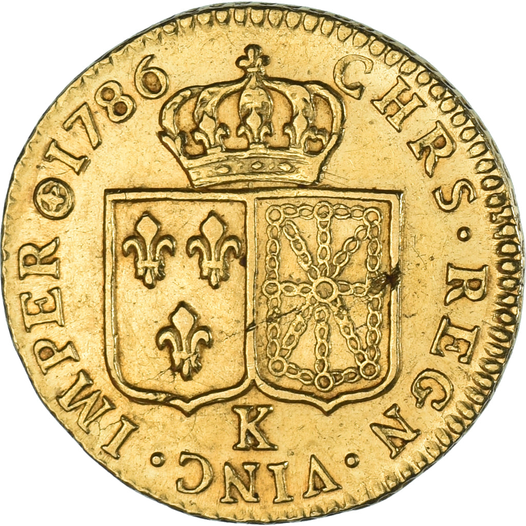 Coin, France, Louis XVI, Louis d'or à la tête nue, 1786, Bordeaux, AU(50-53)