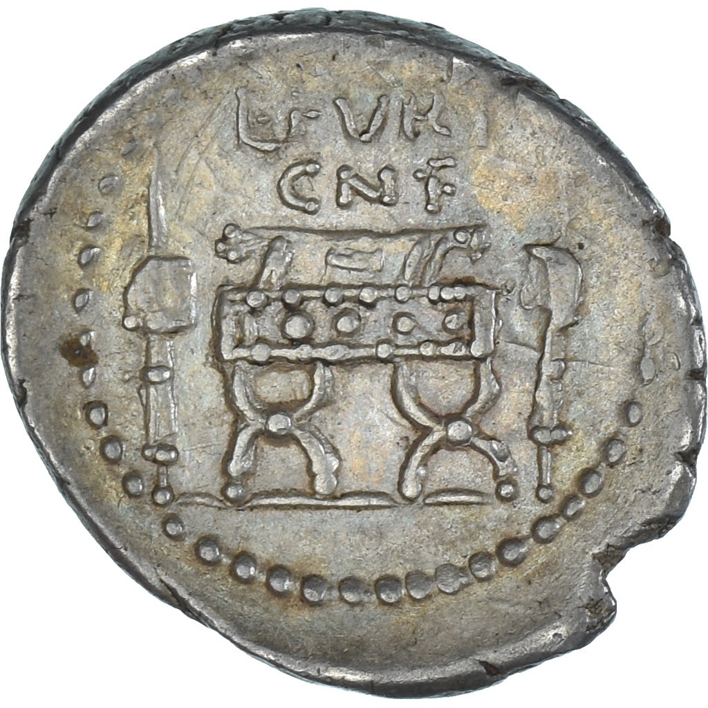 Moeda, L. Furius Brocchus, Denarius, 63 BC, Rome, EF(40-45), Prata