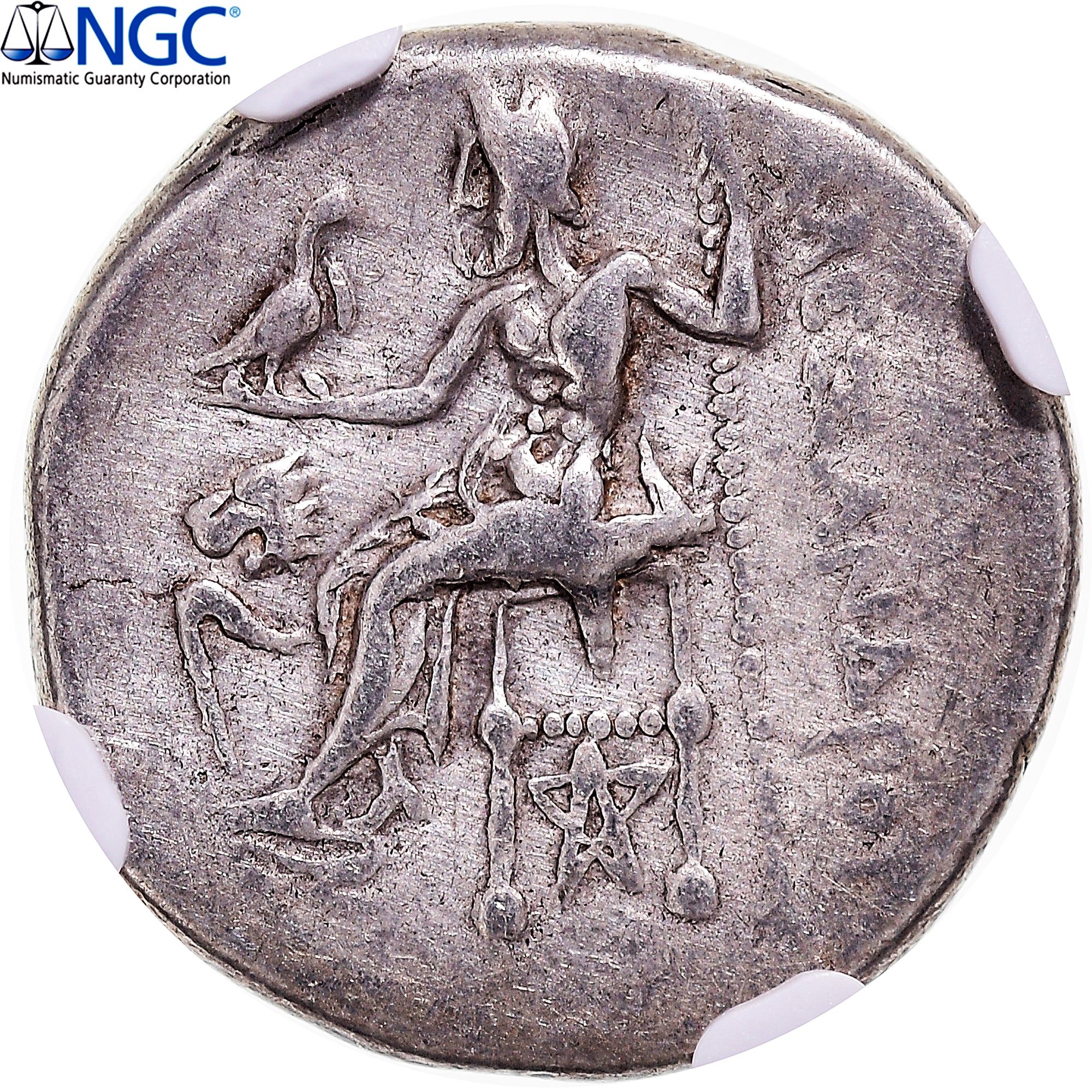 Coin, Thrace, Lysimachos, Drachm, 305-281 BC, Kolophon, graded, NGC, F