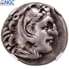 Moneta, Thrace, Lysimachos, Drachm, 305-281 BC, Sestos, graded, NGC, F, MB+