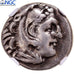 Moneta, Thrace, Lysimachos, Drachm, 305-281 BC, Sestos, graded, NGC, F, MB+