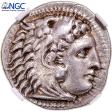 Moneda, Ionia, Drachm, ca. 300-295 BC, Miletos, NGC, graded, Ch XF, MBC+, Plata