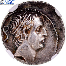 Moneta, L. Marcius Philippus, Denarius, 57-56 BC, Rome, graded, NGC, XF, BB