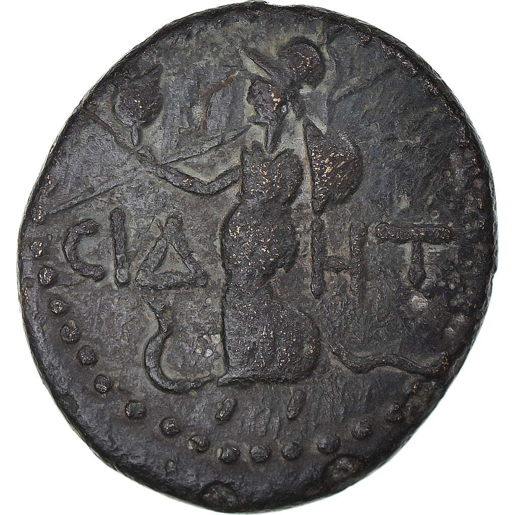 Coin, Pamphylia, Nero, Æ, 54-68, Side, EF(40-45), Bronze, RPC:I-3401