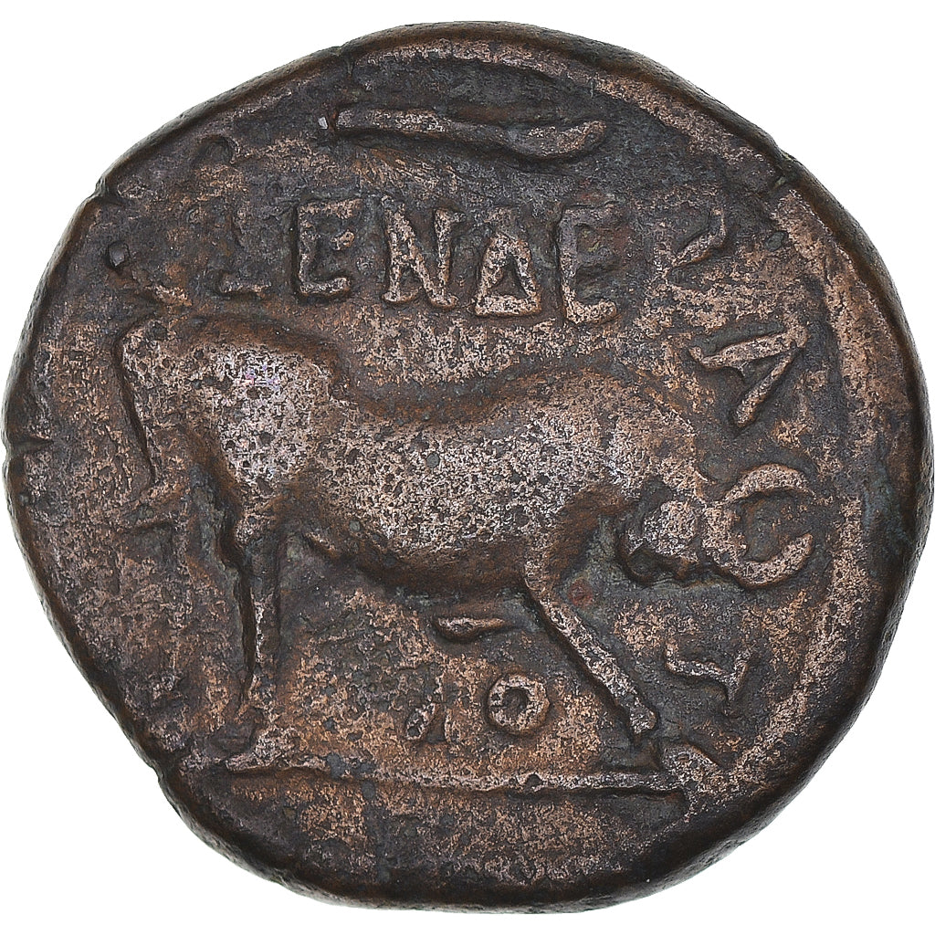 Coin, Egypt, Hadrian, Æ Diobol, 126-127, Alexandria, VF(30-35), Bronze