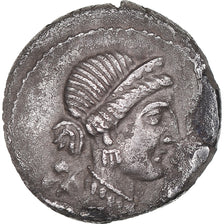 Monnaie, Jules César, Denier, 46-45 BC, Military mint in Spain, TTB, Argent