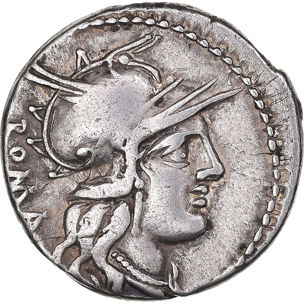 Coin, M. Tullius, Denarius, 120 BC, Rome, EF(40-45), Silver, Crawford:280/1