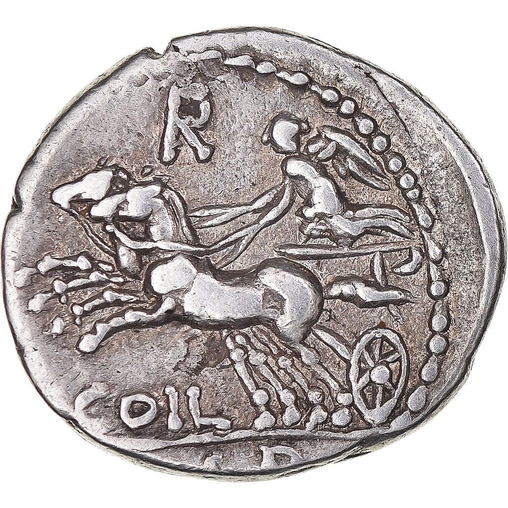Coin, C. Coelius Caldus, Denarius, 104 BC, Rome, AU(50-53), Silver