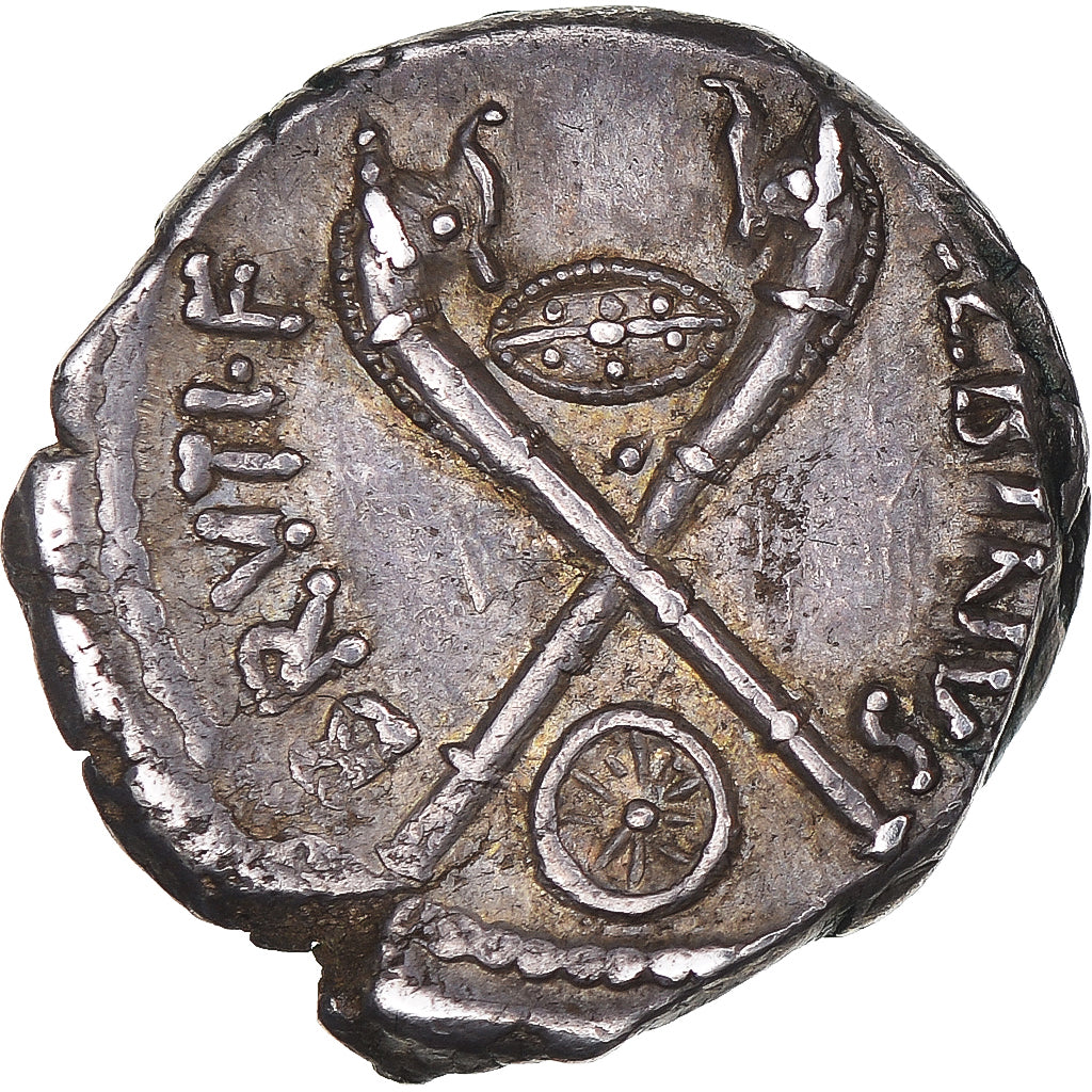 Coin, D. Iunius Brutus Albinus, Denarius, 48 BC, Rome, AU(50-53), Silver