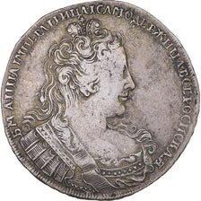 Coin, Russia, Anna, Rouble, 1730, Moscow, VF(30-35), Silver, KM:192.1