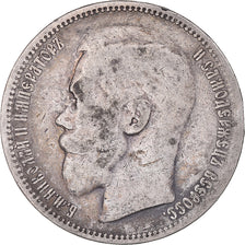 Monnaie, Russie, Nicholas II, Rouble, 1896, Paris, TB+, Argent, KM:59.2