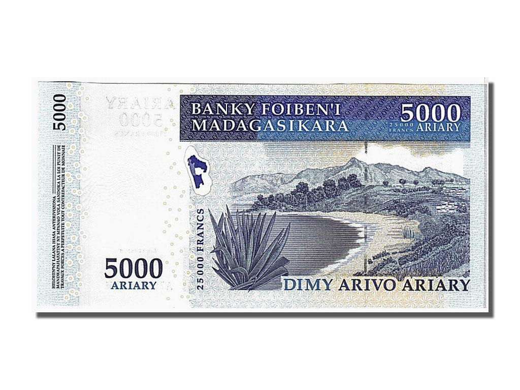 Banconote, Madagascar, 5000 Ariary, 2006, KM:91a, FDS