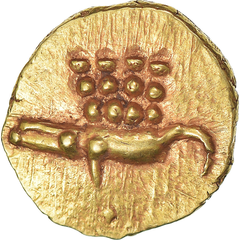 Coin, INDIA-PRINCELY STATES, COCHIN, Fanam, 1795-1850, Cochin, AU(55-58), Gold