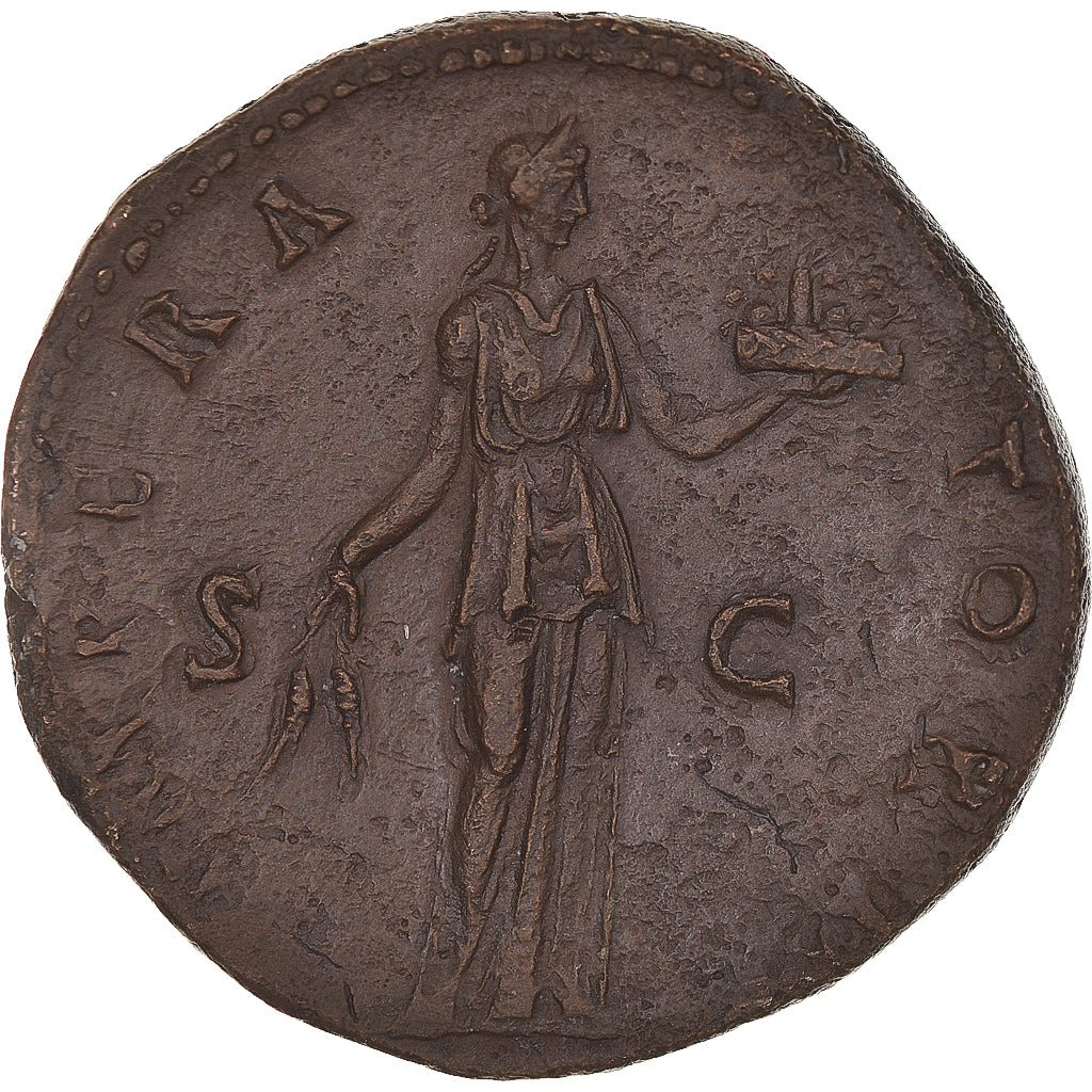 Coin, Antoninus Pius, Sestertius, 143, Rome, AU(55-58), Bronze, RIC:716a