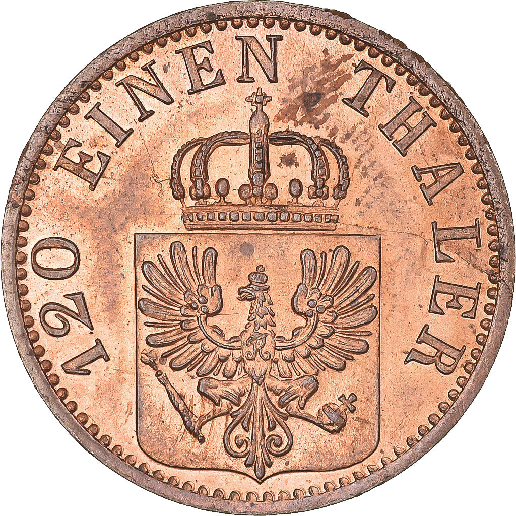 Moneta, Stati tedeschi, PRUSSIA, Wilhelm I, 3 Pfennig, 1870, Berlin, SPL, Rame