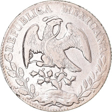 Moneda, México, 8 Reales, 1877, Mexico City, BC+, Plata, KM:377.10