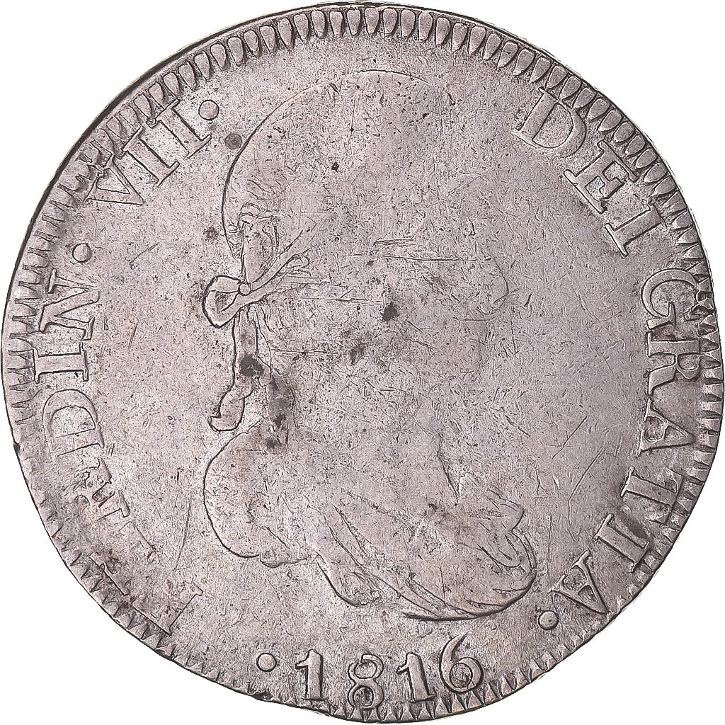 Coin, Spain, Ferdinand VII, 8 Reales, 1816, Zacatecas, VF(20-25), Silver.
