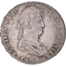 Monnaie, Espagne, Ferdinand VII, 8 Reales, 1824, Potosi, TTB, Argent, KM:84