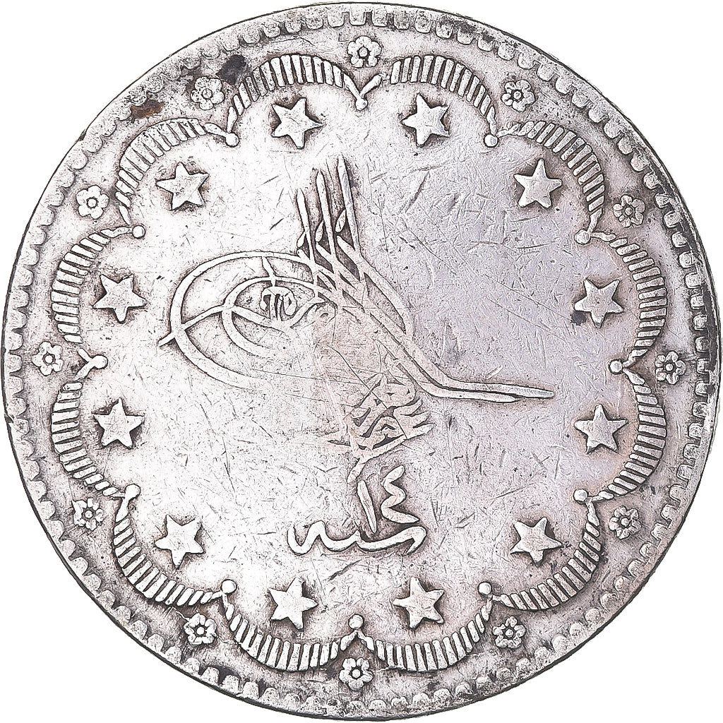Coin, Turkey, Abdul Aziz, 20 Kurush, 1873/AH1277, Qustantiniyah, VF(30-35)